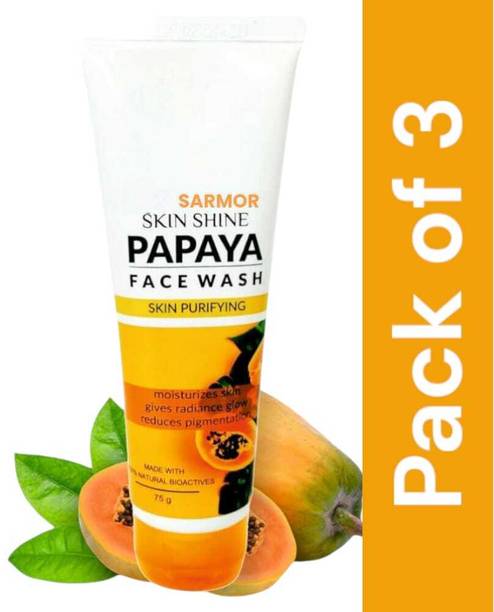 SARMOR skin-shine papaya facewash gel for brightening and clearing skin Face Wash
