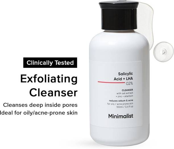 Minimalist 2% Salicylic Acid  For Oily Skin | Sulphate Free, Anti Face Cleanser With Lha & Zinc For Acne Or Pimples Face Wash