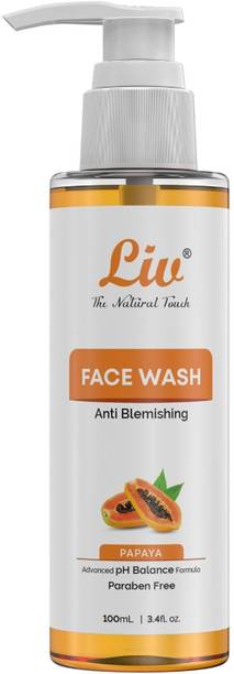 Liv Papaya Brightening Glow  with Natural Papaya Extract | Deep Cleansing, Even Tone & Reduces Tan Face Wash