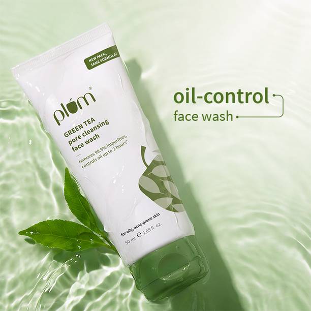 Plum Green Tea Pore Cleanser For Oily, Acne-Prone Skin | Fights Pimples | Non-Drying Face Wash