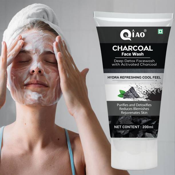 Qiao Charcoal  \ Men & Women \ Anti-Acne & Deep Detox Formula Face Wash