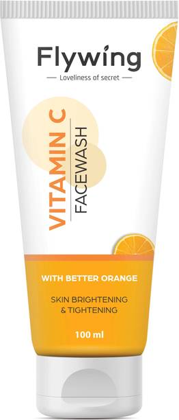 flywing Skin Brightening Vitamin C  For Men & Women, Gentle Cleanser, For Fresh & Acne-Prone, Dry & Oily Skin | 100ml Face Wash