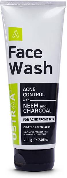 USTRAA  Acne Control - With Neem & Charcoal | Oil control | Prevents Acne Face Wash