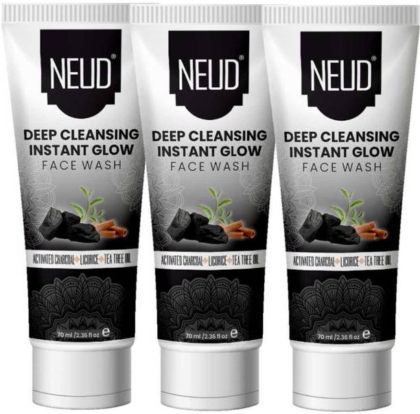 NEUD Deep Cleansing and Instant Glow  for Men & Women(Pack of 3) Anti Acne Face Wash