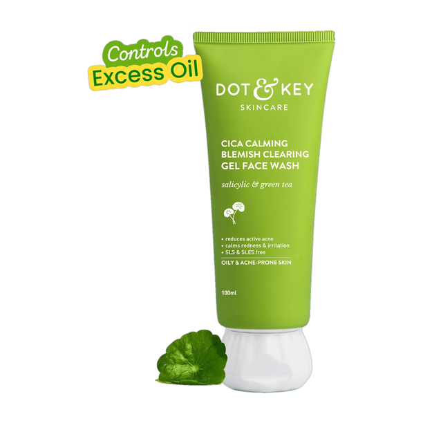 Dot & Key CICA,for Acne Prone Skin, 2% Salicylic with Green Tea,For Oily & Sensitive Skin Face Wash