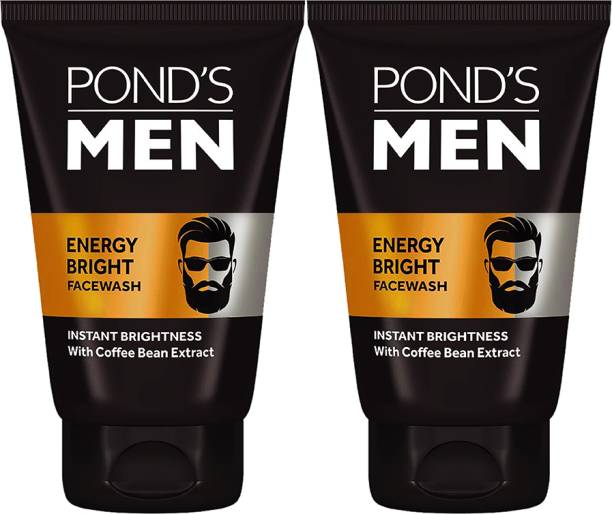 POND's Men Energy Bright Anti-Dullness Facewash With Coffee Bean|| 100 g (Pack of 2) Face Wash