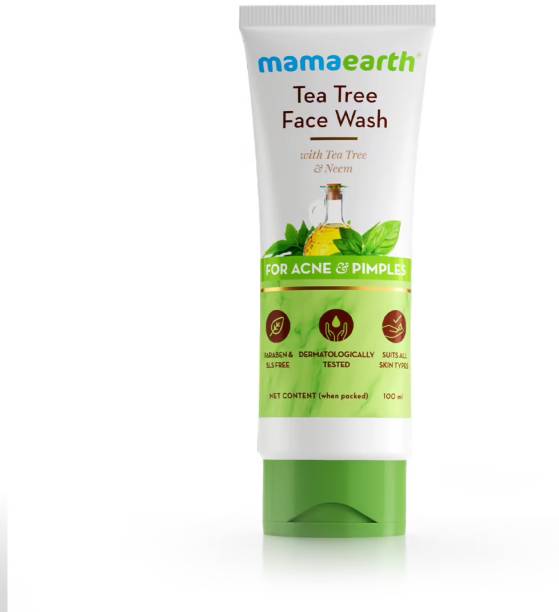 Mamaearth Tea Tree Natural  for Acne & Pimples Removal with Neem Face Wash
