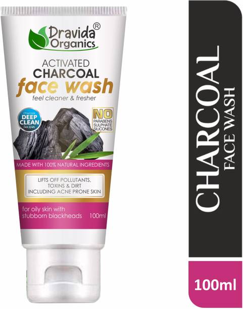 Dravida Organics Charcoal Natural  for Oil Control and Pollution Defence Face Wash