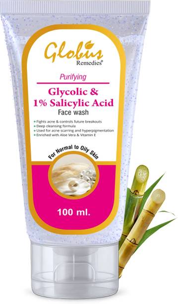 Globus Remedies Glycolic Acid and Salicylic Acid Face Wash