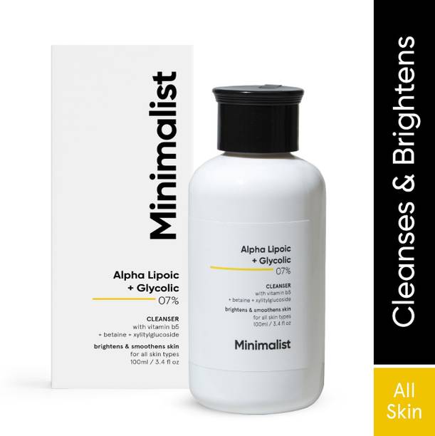 Minimalist 7% Ala & Aha Brightening With Vitamin B5 For Hydration, Glycolic Acid For Exfoliation & Alpha Lipoic Acid For Glowing Skin Face Wash