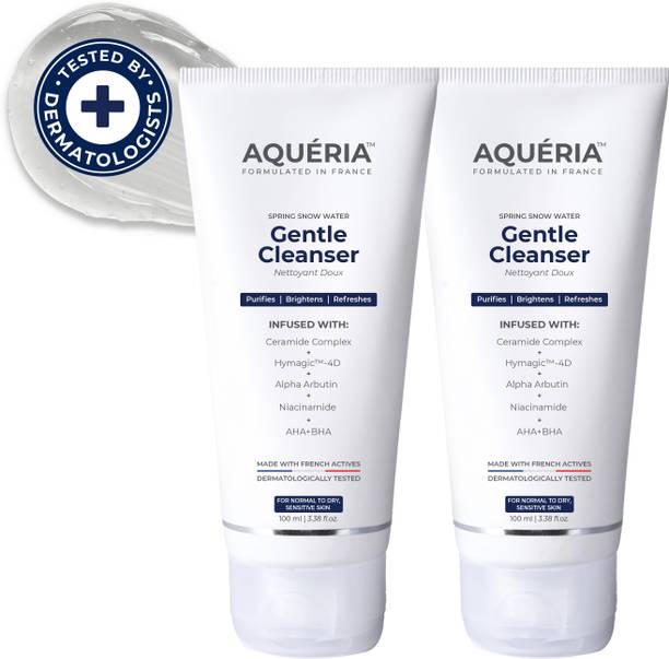 Aqueria 3% Niacinamide Hydrating & Brightening French Gentle Cleanser | Normal to Dry, Sensitive Skin Face Wash