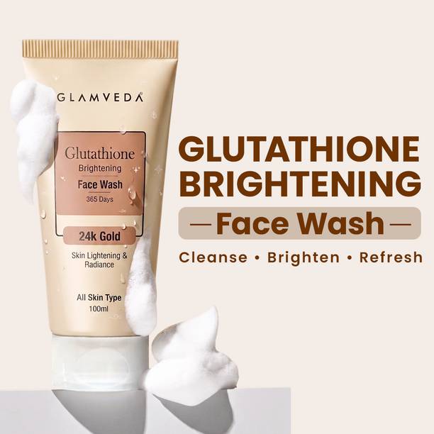 GLAMVEDA Glutathione 24 k Gold  Reduce Dark Spots & Pigmentation, Lightens skin Complexion| For All Skin types | Face Wash