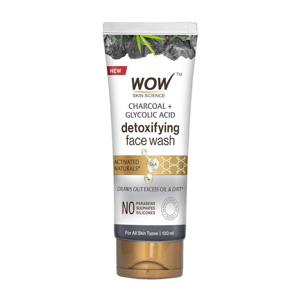 WOW SKIN SCIENCE Activated Charcoal -with Activated Charcoal Beads-No Sulphates & Parabens Face Wash