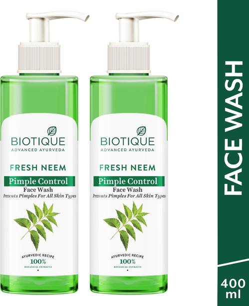 BIOTIQUE Fresh Neem Pimple Control  | Pimple & Acne removal Face Wash