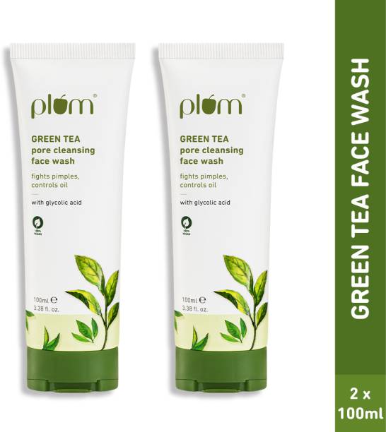 Plum Green Tea Pore Cleanser For Oily, Acne-Prone Skin | Fights Pimples | Pack of 2 Face Wash