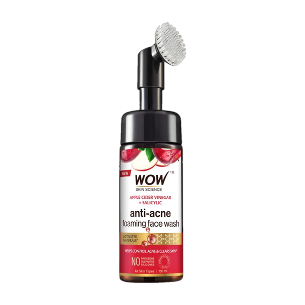 WOW SKIN SCIENCE Apple Cider Vinegar Foaming  - No Parabens, Sulphate Face Wash