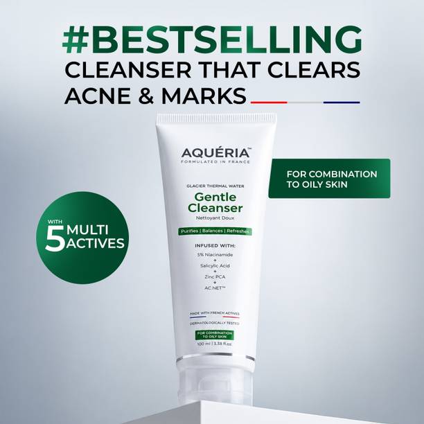 Aqueria 5% Niacinamide Oil Control French Gentle Cleanser Reduces Acne & Marks Acne Prone, Oily Skin Cleanser Face Wash