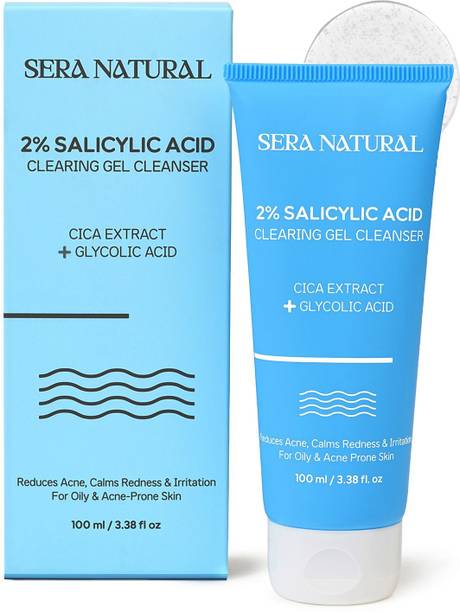 Sera Natural 2% Salicylic Acid with Glycolic Acid & Cica Extract for Acne, Pimples & Oily Skin  Face Wash