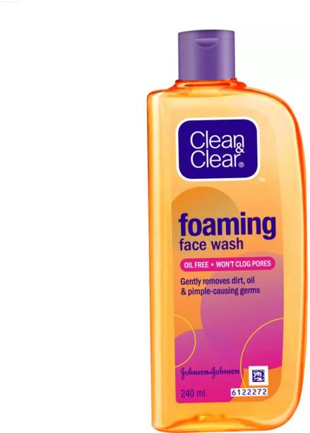 Clean & Clear Oil Free Foaming 100ml Pack of 1 Face Wa...
