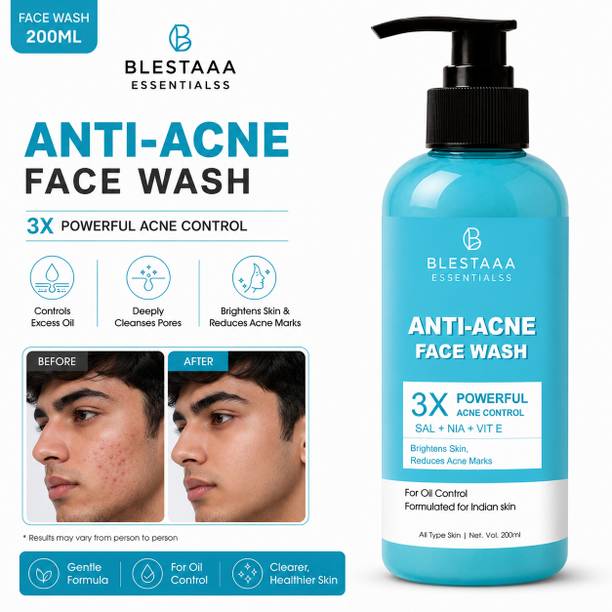 blestaaa essentialss 2% Salicylic Acid For Oily Skin | Anti Face Cleanser With Niacinamide & Vitamin E For Acne . Face Wash