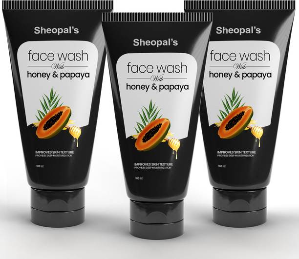 Sheopals Honey And Papaya | Face wash For Dry Face| Hydrate Dry Skin| Skin Nourishment| Reduce Tanning And Pigmentation| Removes Dry Skin Cells| Suitable For Men and Women Face Wash