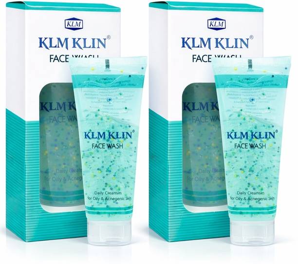 KLM KLIN  for Oily & Acne Prone Skin | Daily Cleansing | 2×100ml Face Wash