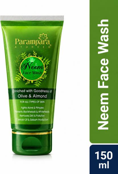 Parampara Ayurved Deep Cleaning Soft Skin for Acne or Pimples Salicylic Acid Neem Face Wash