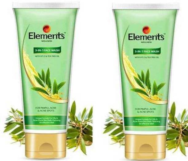Element 3-IN-1 FACE WASH 120 ml pack of 2 (2X60ml) Face Wash