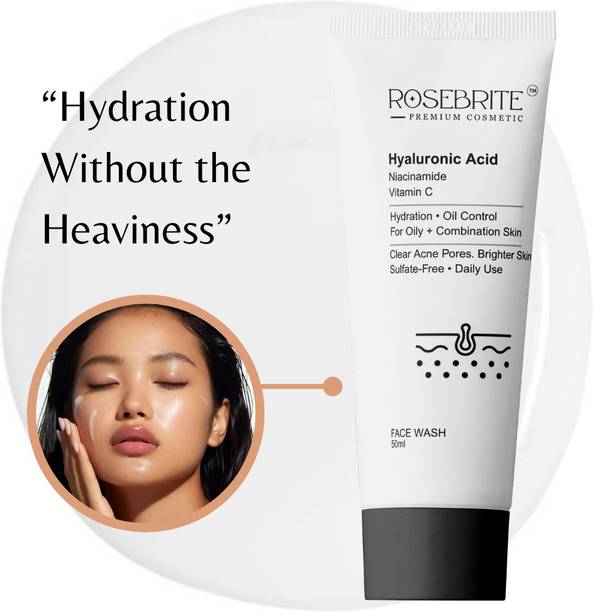 RoseBrite Hyaluronic Acid  for Oily Skin - Niacinamide Vitamin C Power Face Wash