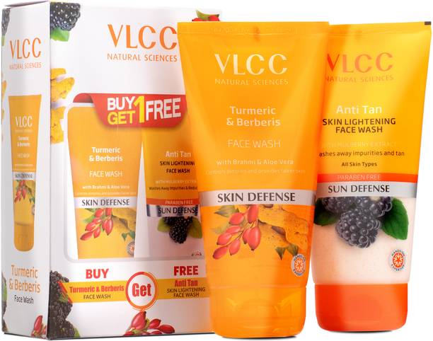 VLCC हल्दी और बर्बरीस फेस वॉश (150ml+150ml) फेस वॉश