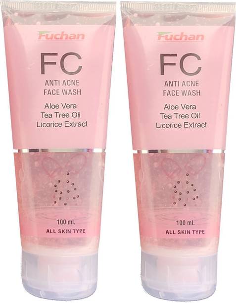 Fuchan Facesh Oil SKin, Dry Skin and For Pimple And Acne Prone Skin (Pack of 2 Facewash) Face Wash