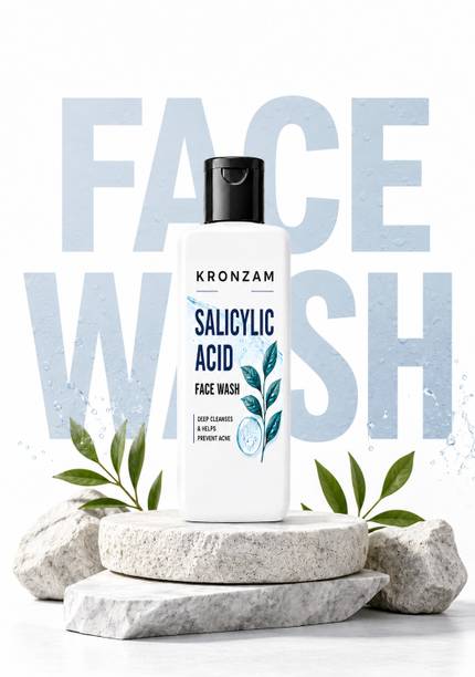 Kronzam Salicylic Acid  with Acne Control Formula | Oil Control Cleanser for Blackheads, Whiteheads & Pimples | Suitable for All Skin Types Face Wash