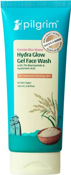 Pilgrim Korean Rice Water Hydra Glow Gel  with 2% Niacinamide & Hyaluronic Acid Face Wash