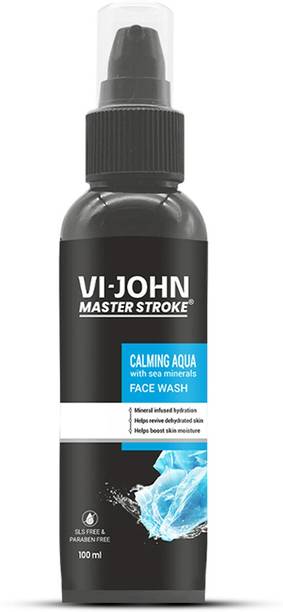 VI-JOHN Master Stroke Calming Aqua Sea Mineral  Fights Acne & Pimple, Skin Brightening Face Wash