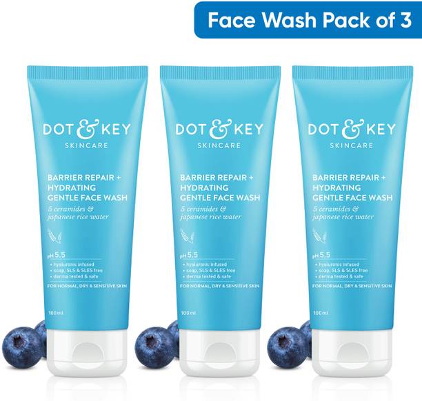 Dot & Key Barrier Repair Hydrating Gentle  Pack of 3 With Probiotics Face Wash