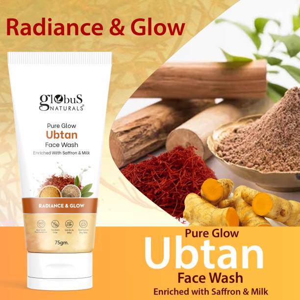 Globus Naturals Pure Glow Ubtan For Radiance & GLow, Suitable For All Skin Types, Face Wash