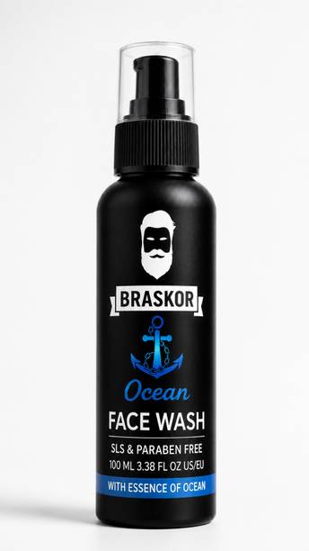 braskor Ocean for Men, Fights Acne & Pimple, Skin Brightening, All Skin Types  Face Wash