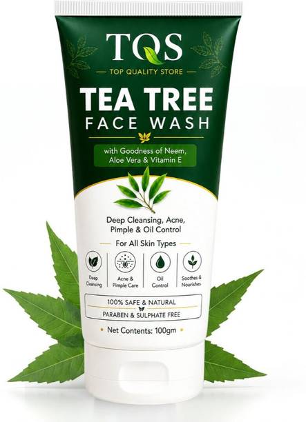TQS Tea Tree Oil Control  | Removes Excess Oil & Dirt | Helps Reduce Pimples & Acne | All Skin Types Face Wash