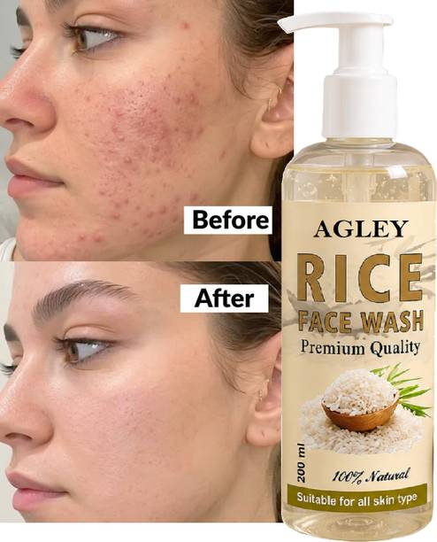 AGLEY 100% Natural Extracts Rice Water  Deep Cleansing, Cleansing, Fresh Renewal Face Wash