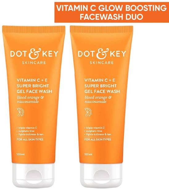 Dot & Key Vitamin C + E Super Bright Gel  Combo For Glowing And Brightening Skin Face Wash