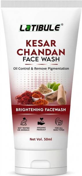 Latibule Chandan Kesar Gold Facewash for Skin Brightening & Lightening, Tan Removal & Pore Cleaning  Face Wash