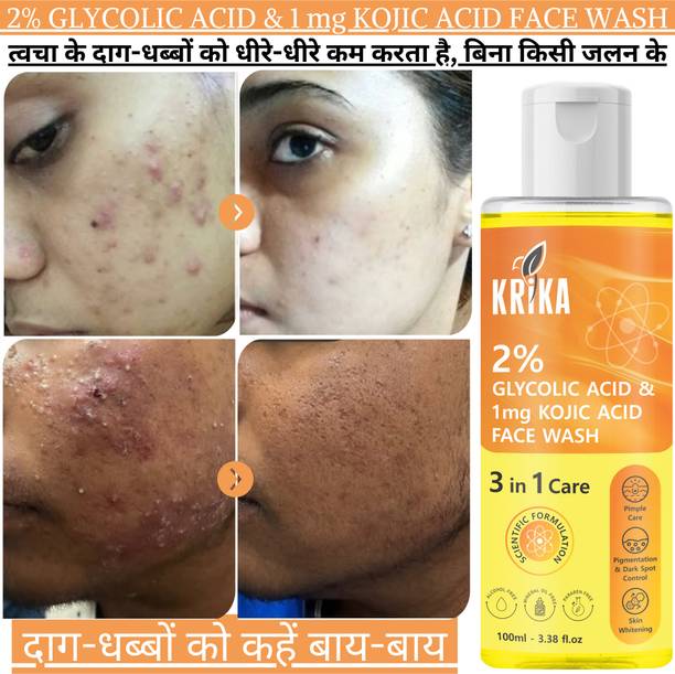 krika 2% glycolic acids & 1 mg kojic acid facewash Face Wash