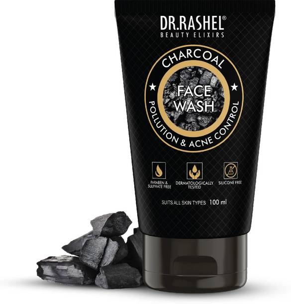 DR.RASHEL CHARCOAL FACE WASH FOR MEN THAT CONTROLS POLLUTION & ACNE PARABEN FREE Face Wash