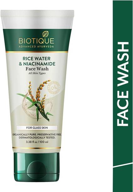 बायोटिक राइस वॉटर एंड निआसीनामाइड जेल फेस वॉश|रिमूव्स एक्सेस ऑइल्स एंड रिड्यूस ब्लेमिशिज फेस वॉश