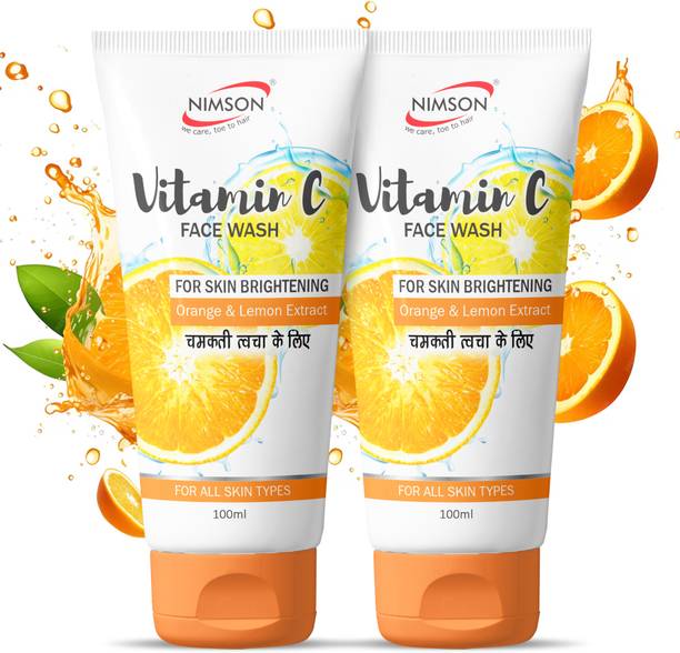 Nimson Skin Brightening Glowing & Even Skin Tone De Tan Women & Men Vitamin C  Face Wash