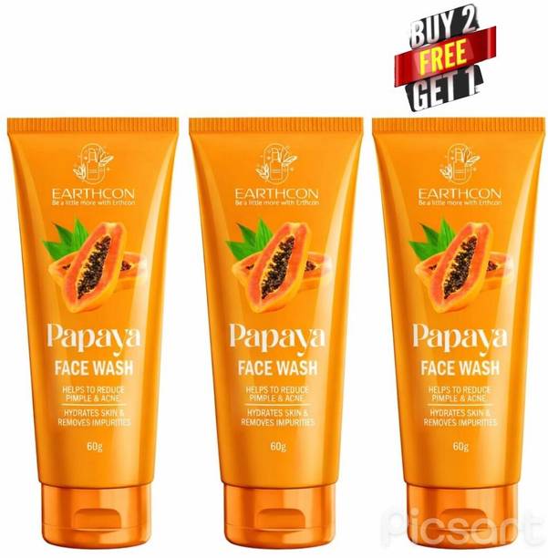 Earthcon Papaya  - Deep Cleansing & Hydrating for Men & Women Face Wash