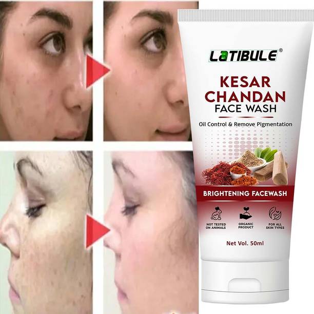 Latibule Kesar Haldi Chandan Facewash For Lightens Hyperpigmentation, Improves Skin texture, Reduces Dryness Face Wash