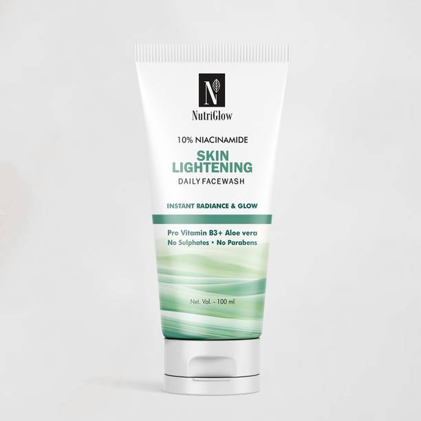 NutriGlow 10% Niacinamide Daily , Brightening Formula with Pro Vitamin B3, Aloe Vera, Paraben Free Face Wash
