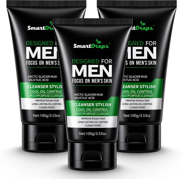 smartdrops Men Facewash For Oil Control & Tan Reduction  For Acne-Prone Men’s Skin Face Wash