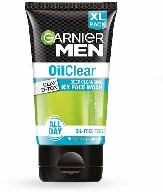 Garnier Men Clay D-Tox Deep Cleansing Icy  for Oily Skin, 150gm Face Wash